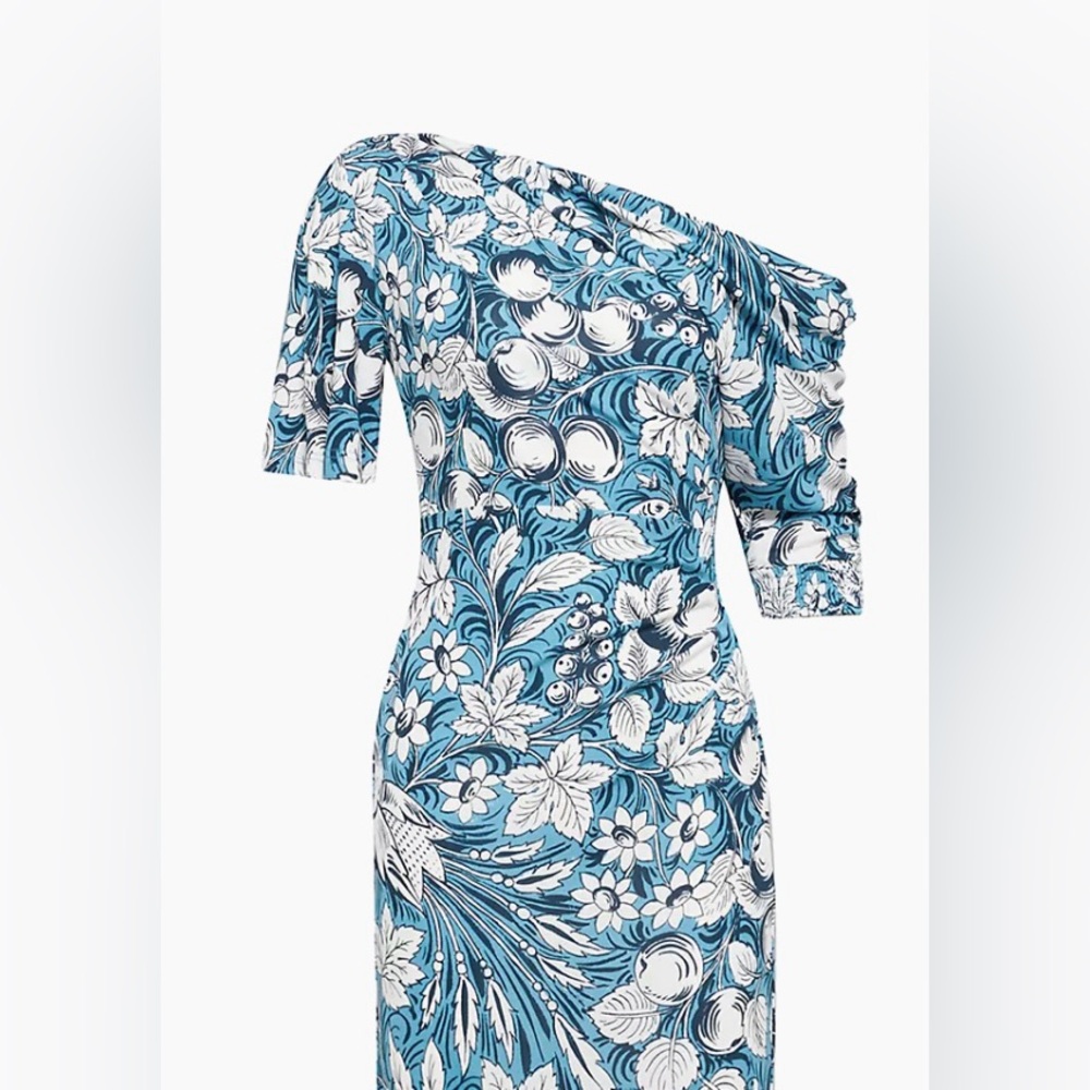 NWT Diane von Furstenberg Wittrock Maxi Dress in Bird of Paradise Ivory size XL